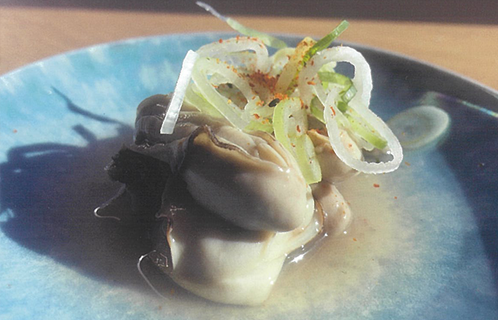 カキの酒煎りとカキのみそ焼き