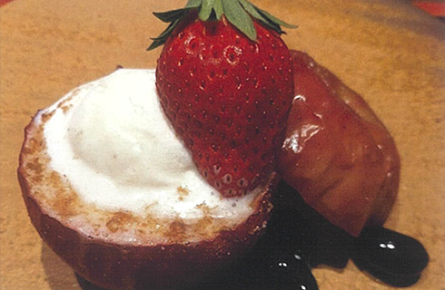 りんご釜のバニラアイス