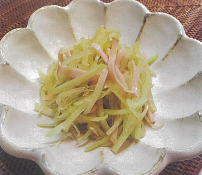 青パパイヤとハムの酢の物